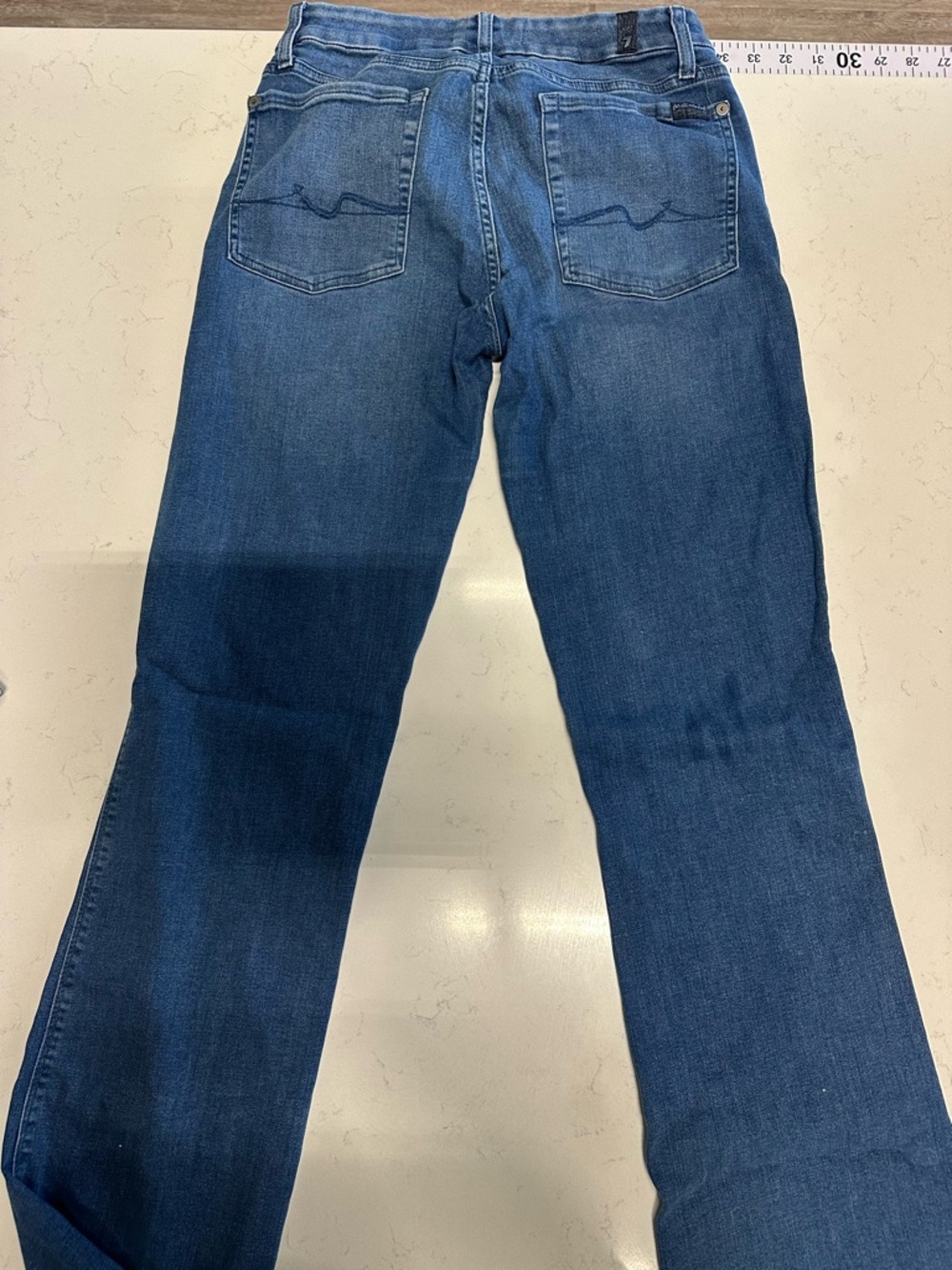 7 For All Mankind Men's Blue Bootcut Jeans